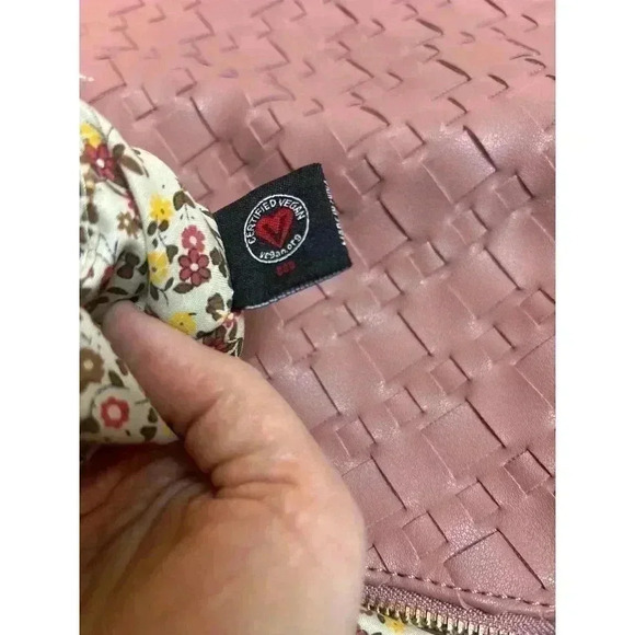 Urban Expressions Weave Vegan Leather Crossbody Purse Dusty Pink - Picture 8 of 11